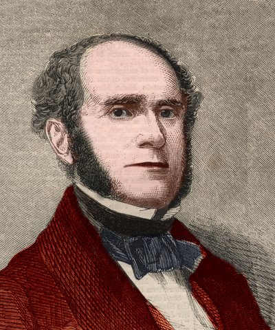 Portrett av Fitz-Greene (Fitz Greene) Halleck (1790-1867), amerikansk poet. Gravering i "" The illustrated London News "" av 23. januar 1858. av Unknown artist