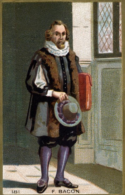 Portrett av Francis Bacon Baron Verulam (1561 - 1626) statsmann og engelsk filosof. Kromolitografi fra 1800-tallet. av Unknown artist