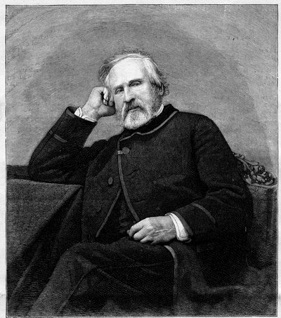 Portrett av Francois Auguste Biard (1798-1882), fransk maler. Gravering i "" Le Monde Illustré"" nr. 1318 av 1. juli 1882. av Unknown artist