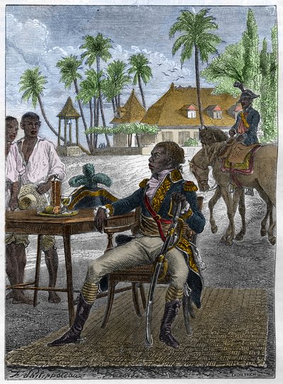 Portrett av Francois Dominique Toussaint kjent som "Toussaint-Louverture" (Toussaint Louverture av Unknown artist