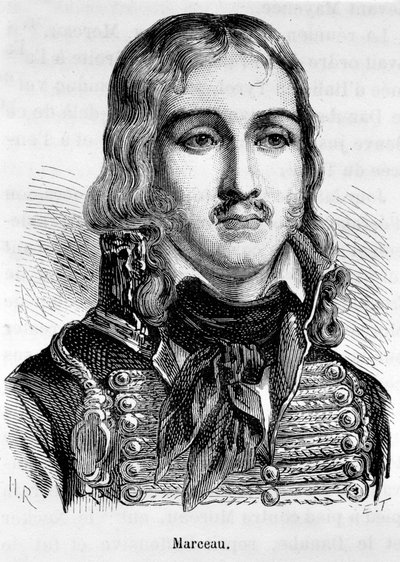 Portrett av Francois Severin Desgraviers Marceau (1769-1796), fransk general. av Unknown artist