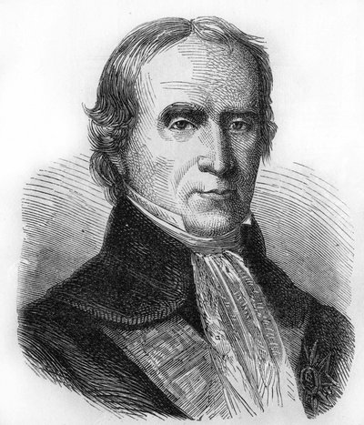 Portrait of François Barbé Marbois. 1745-1837.Consul in the United States and then intendant in Santo Domingo. Engraving from 1866. av Unknown artist