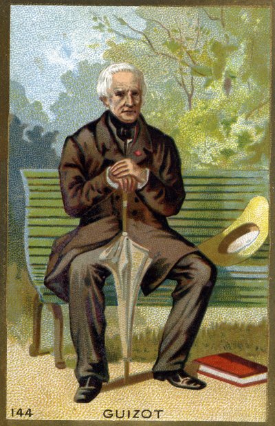 Portrett av François Guizot (1787 - 1874) fransk politiker og historiker. Kromolitografi fra 1800-tallet. av Unknown artist