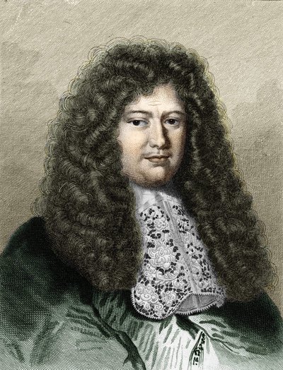 Portrett av François Michel Le Tellier, Marquis de Louvois (1639 - 1691), fransk politiker - i Histoire des Français av Lavallée, gravering, nd. av Unknown artist
