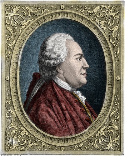 Portrett av Franz-Anton Mesmer (1734-1815) (Frederic Antoine Mesmer - Franz Anton Mesmer) Tysk lege, grunnlegger av teorien om dyremagnetisme (mesmerisme). Fargegravering fra 1800-tallet. av Unknown artist