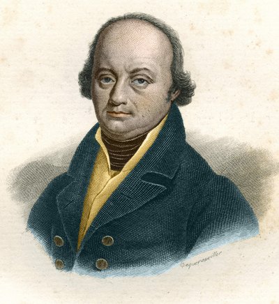 Portrett av Franz-Joseph Gall (Franz Joseph) (1758 - 1828), tysk lege, gravering fra 1800-tallet av Unknown artist
