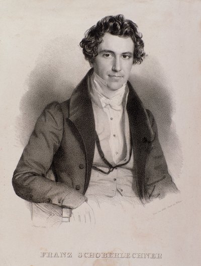Portrett av Franz Schoberlechner (gravering av Unknown artist