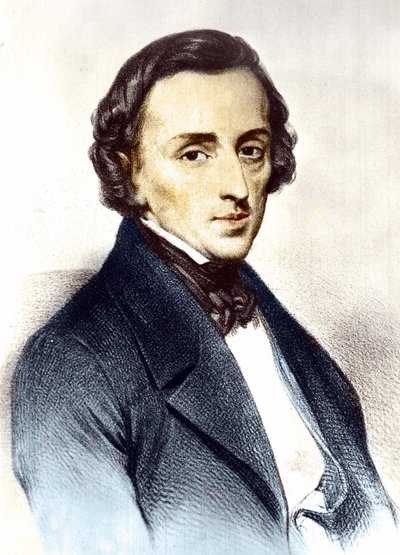 Portrait of Frederick Chopin (1810-1849), Polish composer. av Unknown artist