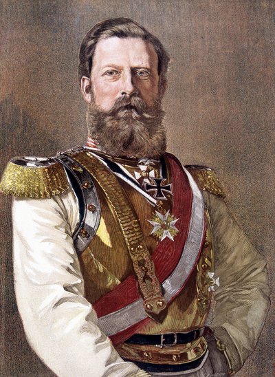 Portrett av Fredrik III (1831-1888), keiser av Tyskland og konge av Preussen. av Unknown artist