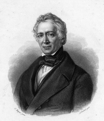 Portrett av Friedrich Ludwig von Raumer, tysk historiker (1781-1873). av Unknown artist