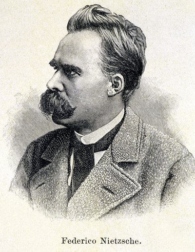 Portrait of Friedrich Nietzsche (1833 - 1900) av Unknown artist