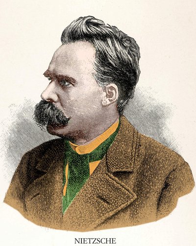 Portrett av Friedrich Nietzsche (1844 - 1900). av Unknown artist