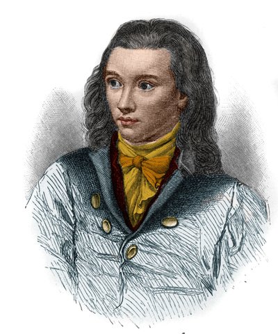 Portrett av Friedrich von Hardenberg, dit Novalis (1772-1801), tysk poet av den romantiske bevegelsen. av Unknown artist