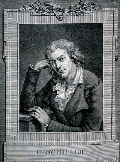 Portrait of Friedrich von Schiller (1759 - 1805), German poet and playwright. av Unknown artist