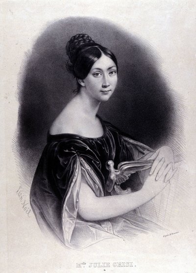 Portrett av GRISI Giulia (Julie) (1811-1869) italiensk sopran. av Unknown artist