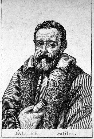 Portrait of Galileo Galilei dit Galilee (1564 - 1642). av Unknown artist