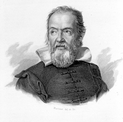 Portrett av Galileo Galilei av Galileo (1564 - 1642). av Unknown artist