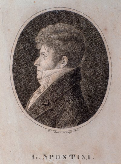 Portrett av Gaspare Spontini (gravering av Unknown artist