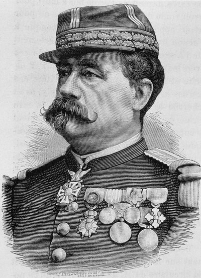 Portrett av general Carré de Bellemarre. Gravering av slutten av 1800-tallet i "Histoire de France"" av H. Martin. av Unknown artist