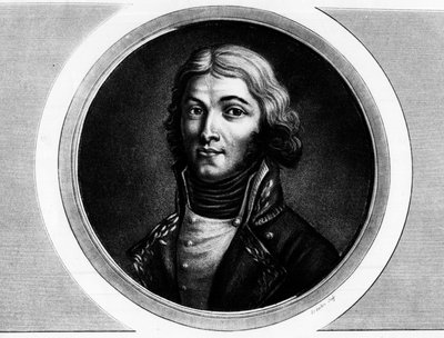 Portrett av general Louis Lazare Hoche (1768-1797). Gravering i "" Komplett samling av historiske malerier fra den franske revolusjonen, i tre bind.""" 1804. av Unknown artist