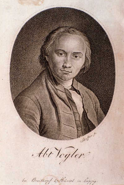 Portrett av Georg Joseph Vogler (abbe Vogler) (gravering) av Unknown artist