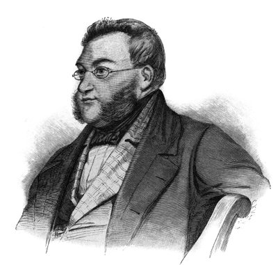 Portrait of Georg von Vincke, Prussian politician - Georg von Vincke (1811-1875), administrator, politician and Prussian landowner - engraving late 19th century av Unknown artist