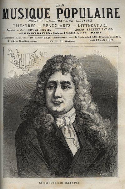Portrait of George Frederick Handel (Georg Friedrich Handel av Unknown artist