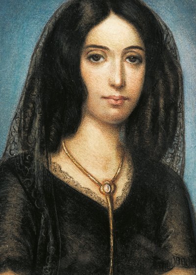 Portrett av George Sand av Unknown artist
