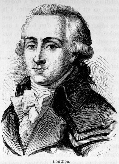 Portrait of Georges Couthon (1755-1794), French politician. av Unknown artist