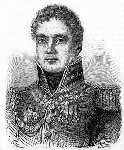 Portrett av Georges Mouton, greve av Lobau (1770-1838), marechal av Frankrike. av Unknown artist