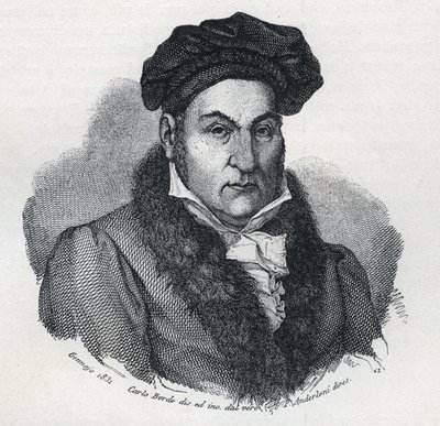 Portrett av Giandomenico (Gian Domenico) Romagnosi (1761-1835), italiensk filosof og advokat av Unknown artist