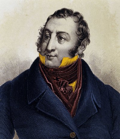 Portrait of Gioacchino Rossini (1792-1868), engraving 19th century. av Unknown artist