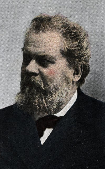 Portrett av Giosue Carducci (1835–1907), italiensk poet, kromolitografi fra begynnelsen av 1900-tallet. av Unknown Artist