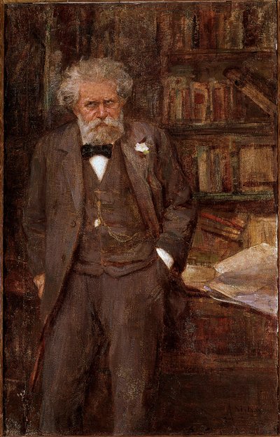 Portrett av Giosue Carducci (1835–1907), italiensk poet og kritiker Anonymt maleri. Tidlig på 1900-tallet. Bologna, Casa Carducci — Giosue Carducci. Portrett av Giosue Carducci 1835–1907, italiensk postmann og kritiker. Anonymt maleri, tidlig på 1900-talle av Unknown Artist