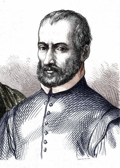 Portrett av Giovanni Pierluigi da Palestrina (1525 - 1594), italiensk komponist av Unknown artist