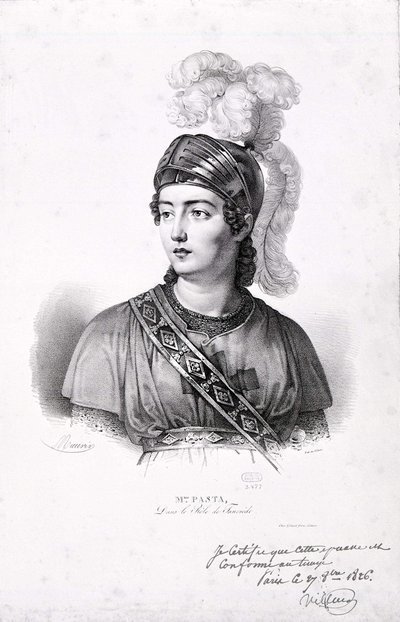 Portrett av Giuditta Pasta (1797-1865). av Unknown artist