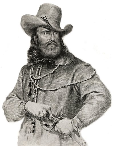 Portrait of Giuseppe Garibaldi (1807-1882), General, Italian patriot and leader av Unknown artist