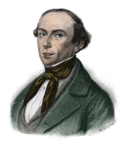 Portrett av Gottfried Ludolf Camphausen (1803-1890) prøyssisk politiker, statsminister i Preussen - Gottfried Ludolf Camphausen (1803-1890) bankmann og rhensk politiker. av Unknown artist