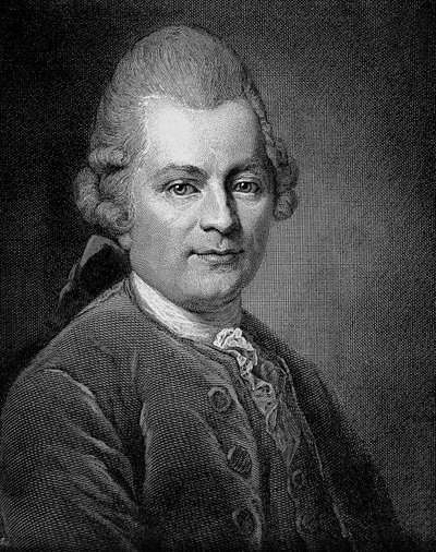 Portrett av Gotthold Ephraim Lessing (1729 - 1781) tysk forfatter og dramatiker. av Unknown artist