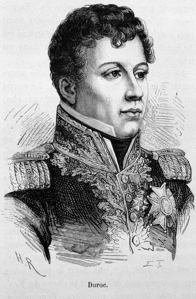 Portrett av Géraud Christophe Michel Duroc (1772 - 1813). Gravering av slutten av 1800-tallet i "Histoire de France"" av H. Martin. av Unknown artist