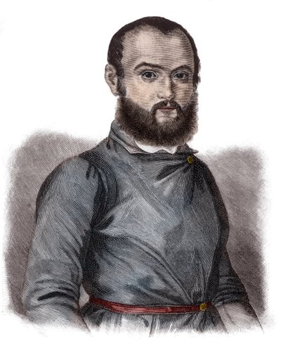 Portrett av Gustav von Struve (1805-1870) tysk politiker, advokat og publisist - Gustav von Struve (1805-1870) tysk advokat, journalist og politiker av Unknown artist