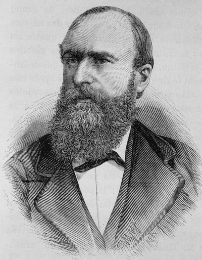 Portrett av Gustave Flourens (1838 - 1871). Gravering av slutten av 1800-tallet i "Histoire de France"" av H. Martin. av Unknown artist