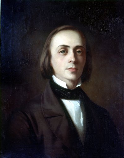 Portrett av Hans von Bulow (1830 - 1894), tysk dirigent. Maleri. Wagner-museet Bayreuth. av Unknown artist