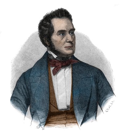 Portrett av Heinrich Wilhelm August Freiherr von Gagern (1799-1880), statsmann som argumenterte for foreningen av Tyskland - Portrett av Heinrich Wilhelm August von Gagern (1799-1880) av Unknown artist