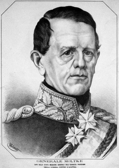 Portrett av Helmuth Karl Bernhard, grev von Moltke av Unknown artist