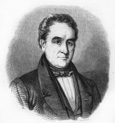 Portrett av Hendrik Tollens 1780-1856. nederlandsk poet. av Unknown artist