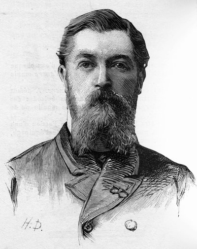 Portrait of Henri Roulleaux Dugage (1849-1887) deputed between 1885 and 1887. av Unknown artist