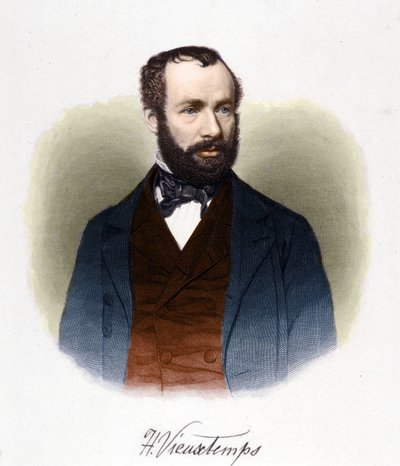Portrett av Henri Vieuxtemps (1820-1881), belgisk dirigent og komponist. av Unknown artist