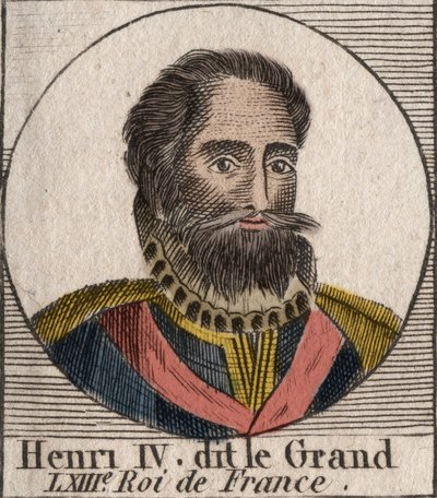 Portrait of Henry IV (1553-1610) King of France - Portrait of Henry IV (1553-1610) King of France - engraving from “Instruction sur l