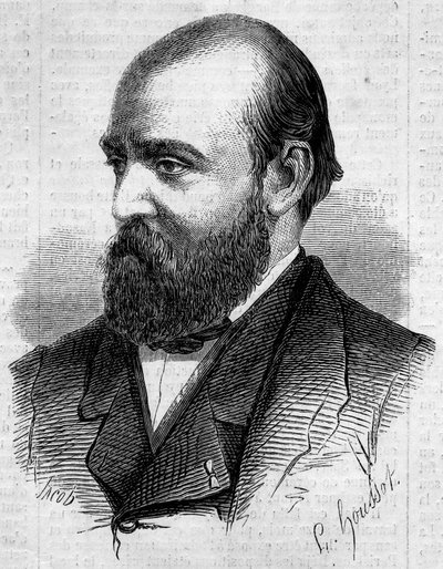 Portrett av Henry Murger (1822-1861), fransk forfatter. Gravering i "" Le Monde Illustré"" n¡199 av 2. februar 1861. av Unknown artist
